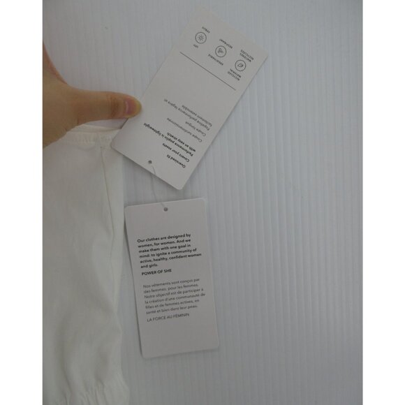 Athleta Top 1X Plus Levitate Poplin Tank Blouse Cinch Waist NEW * - Picture 6 of 13